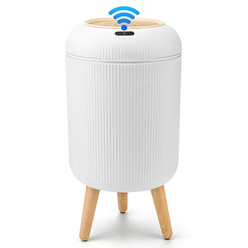 Vista 10 de Pukomc Papelera con sensor inteligente, conveniente e higiénico, fácil de usar, sensor de tecnología, impermeable, papelera de plástico para cocina