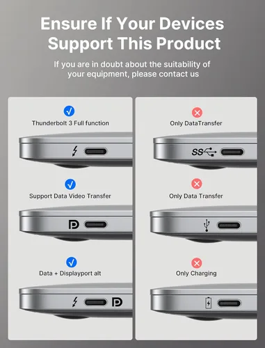 Vista 6 de JSAUX Adaptador USB C a HDMI, adaptador USB tipo C a HDMI hembra de 4K a 60 Hz [para Thunderbolt 3] para iPhone 15 Pro, MacBook Pro/Air, Surface