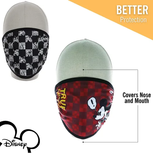 Vista 3 de Concept One Disney Mickey Mouse - Mascarillas de tela para adultos, multicolor, paquete de 2, Multi