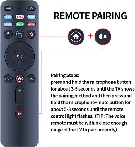 Vista 5 de XRT260 - Control remoto de voz de repuesto para Vizio V-Series 4K Smart TV V435-J01 V505-J01 V505-J09 V505C-J09 V555-J01 V585-J01 V655-J04 V655-J09
