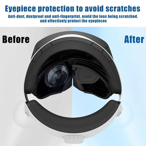 Vista 3 de VR Silicone Protective Cover Set Compatible with PlayStation VR2, PSVR2 Headset Cover & Silicone Face Cover & Lens Dust Cover & 2 Pack Controller