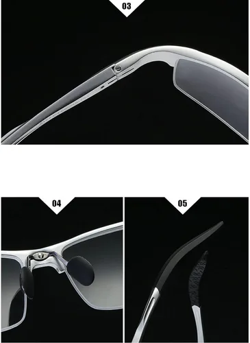 Vista 9 de Lentes de lectura multifocales de magnesio de aluminio para hombre, presbicia, hipermetropía, gafas bifocales, sol fotocromáticas, NX