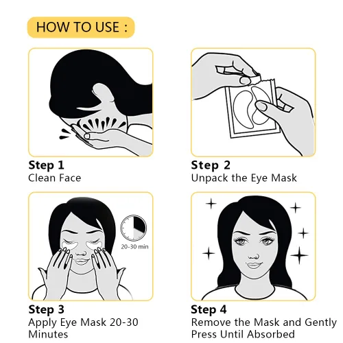 Vista 7 de Parches para debajo de los ojos, 30 pares: ojeras, tratamientos para ojos hinchados, reducen arrugas y líneas finas, parches hidratantes