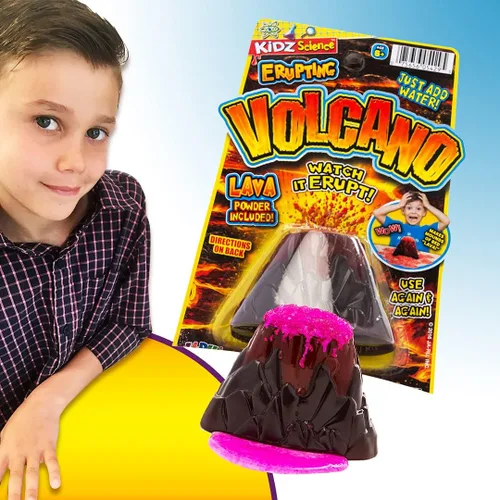 Vista 5 de 2Chill Pequeño juguete de volcán eruptivo (paquete de 12) Kit de ciencia de volcán para niños, juguete educativo STEM, juego de experimentos
