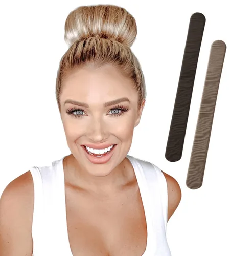Vista 9 de 2 BUN BARZ by PONY-O - Máquina para hacer bollos flexible patentada para cabello fino y fino, herramienta fácil de moño para el cabello, alternativa