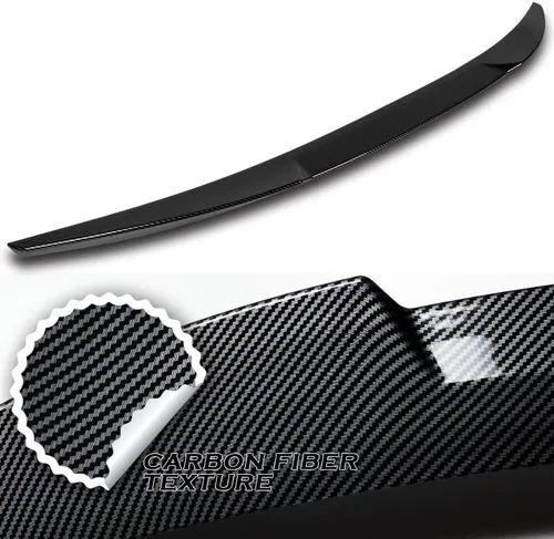 Vista 2 de HYPERSPEED W-Power - Kit de labio trasero con tapa de alerón de maletero ABS estilo V para Mazda 3 Mazda3 Sedan 2019 2020 2021 2022 2023 2024 2025
