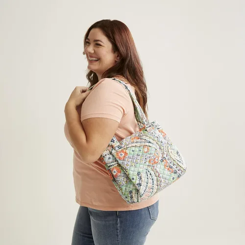 Vista 5 de Vera Bradley Bolso bandolera de algodón con múltiples compartimentos para mujer