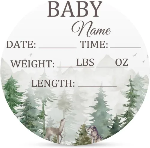 Vista 12 de Letrero de anuncio personalizado para recién nacido, letrero de anuncio de nombre de bebé para hospital, regalos de baby shower, para niñas recién