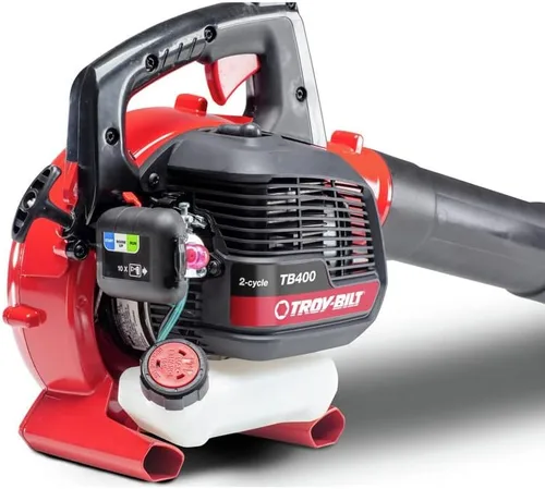 Vista 5 de Troy-Bilt Soplador de hojas de gas, 25 cc, velocidad variable (TB400), rojo