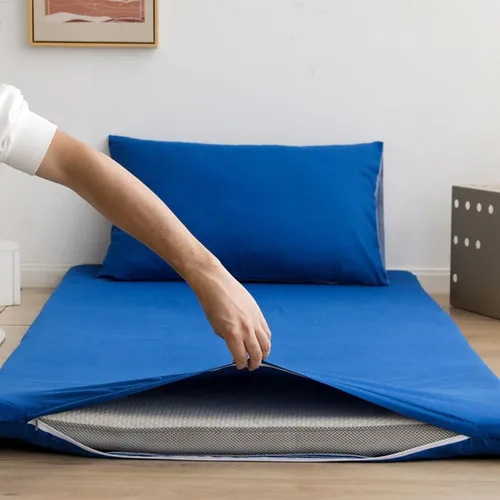 Vista 19 de Protector de colchón con cremallera, funda lavable impermeable y a prueba de polvo, se adapta a colchones de 2 a 3.9 in (individual/doble/Queen/King)