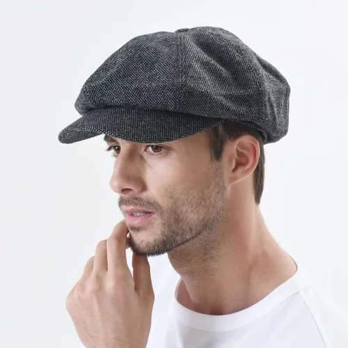 Vista 3 de WITHMOONS Newsboy Sombrero Lana Fieltro Simple Ivy Cap SL3525
