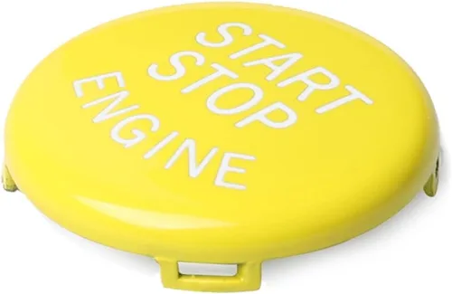 Vista 2 de 1 pcs Yellow Start Push Button Cover Trim for BMW E Chassis 1 3 5 Series X1 X3 X5 X6 Z4