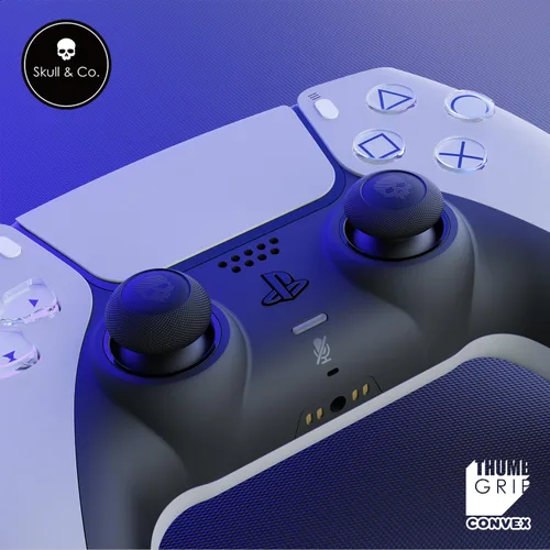 Vista 2 de Skull & Co. Juego de empuñaduras de pulgar convexas piel, tapa de joystick CQC analógica para Nintendo Switch Pro Controller y PS5PS4SlimPro