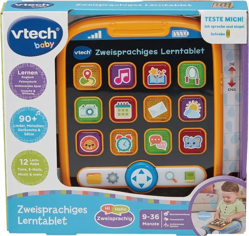 Vista 5 de VTech Tableta de aprendizaje bilingüe - Aprender inglés - para niños de 9 a 36 meses
