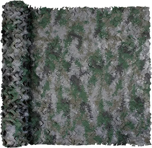 Vista 8 de GRVCN - Red de camuflaje en rollo a granel, malla de sombrilla para caza, tiro a ciegas, temática militar, decoraciones de fiesta Desert Camo