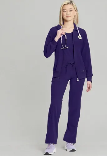 Vista 20 de Infinity by Cherokee 2391A - Chaquetas médicas con cremallera frontal para mujer, tela elástica en 4 direcciones