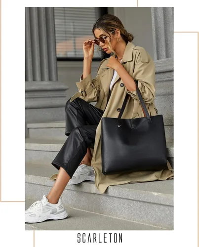 Vista 7 de Scarleton Leather Tote Bag for Women, Womens Purses and Handbags, Reversible Tote Bags for Women, Purses for Women, H1842