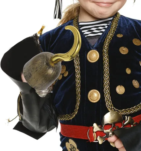 Vista 2 de Disfraz de Capitán Pirata Gancho – Ganchos de plástico para decoración de Halloween y Cosplay