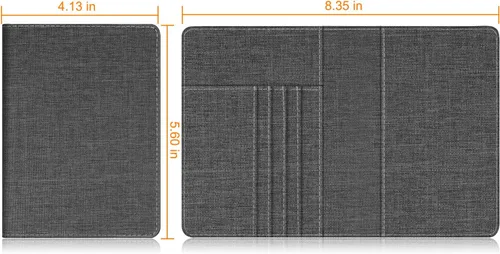 Vista 5 de Fintie - Funda para tarjetas y pasaporte de piel sintética bloqueo RFID cartera de viajes APPA107US