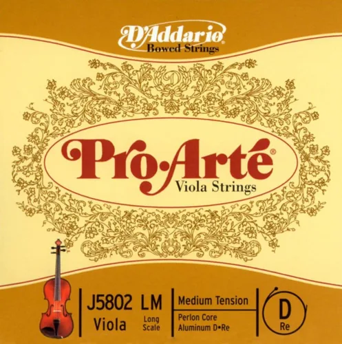 Vista 8 de D'Addario Pro-Arte Viola Single A String, escala media, tensión media
