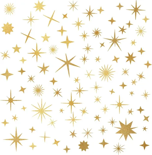 Vista 11 de Calcomanías de pared de estrellas retro, calcomanías de pared de óvalos y cuadrados, calcomanías geométricas para paredes, calcomanías de vinilo
