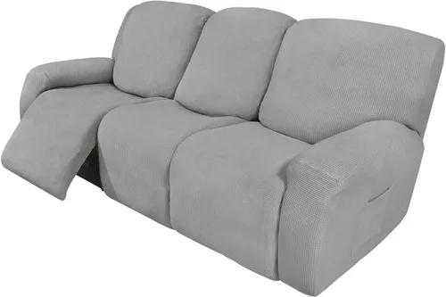 Vista 47 de Easy-Going Funda Elástica para Sofá Reclinable Cobertor de Sofá 4 Piezas Protector de Muebles Sofá Suave con Fondo Elástico Poliéster Spandex Tela