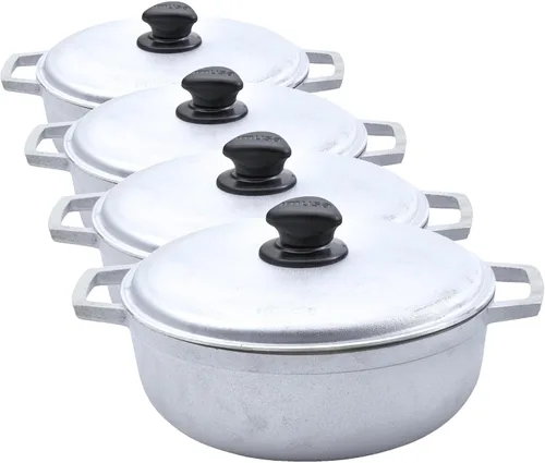 Vista 14 de IMUSA Caldero - Olla con tapa de aluminio de 2 cuartos de galón, aluminio fundido, perfecta para servir grupos pequeños, asas remachadas, fabricada