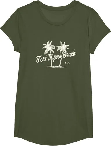 Vista 86 de Fort Myers Beach Florida Vintage 70s Palm Trees Graphic T-Shirt