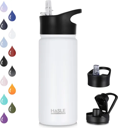 Vista 39 de HASLE OUTFITTERS Botella de agua aislada de 16 onzas para niños, botella de agua de acero inoxidable de doble pared al vacío, a prueba de fugas