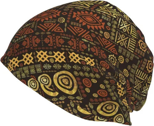 Vista 9 de Gorro africano holgado para adultos, tejido elástico, de calavera, gorro de invierno para exteriores para mujeres y hombres