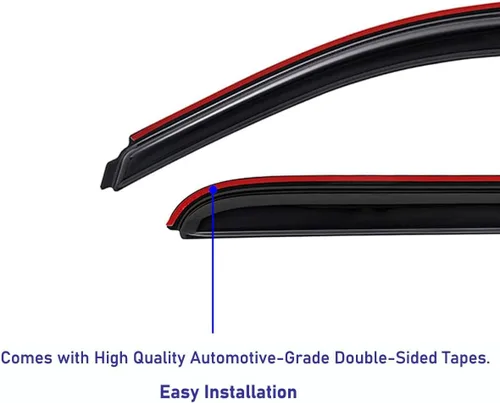 Vista 6 de Lightronic Visera de ventana de ventilación automática con clip extra duradera, se adapta a Jeep Grand Cherokee 2011-2021, protección UV, deflector