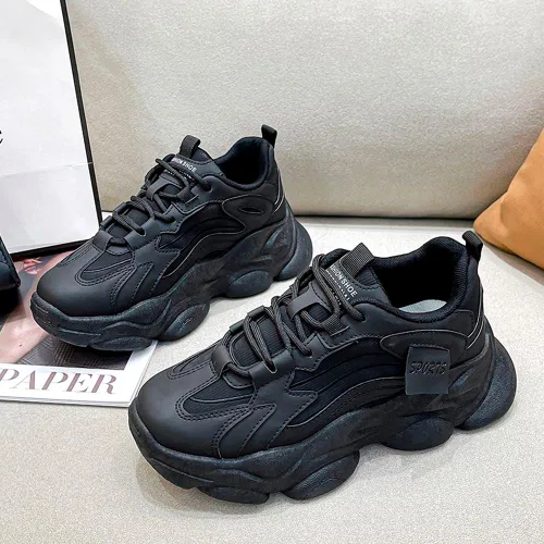 Vista 5 de Zapatos deportivos de plataforma para mujer con cordones
