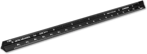 Vista 56 de Alumicolor Regla Métrica de Bolsillo para Arquitecto de Aluminio, 15CM, Negro