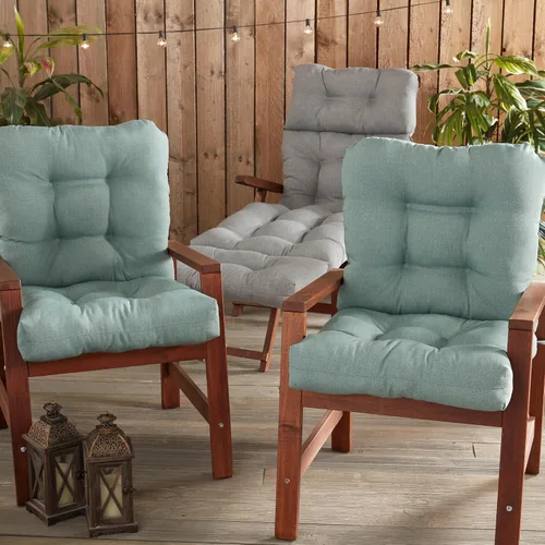 Vista 47 de Greendale Home Fashions Juego de 2 cojines de asiento y respaldo para exteriores, diseño Adobe Stripe 2