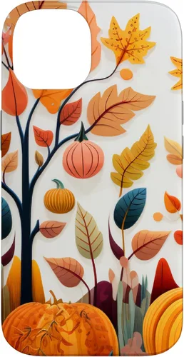 Vista 4 de Fall Leaves Autumn Pumpkin Theme Autumn Color Yellow Case for iPhone 17