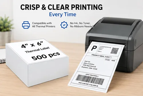 Vista 6 de Papel de etiquetas de 4 x 6, etiquetas de envío térmico directo
