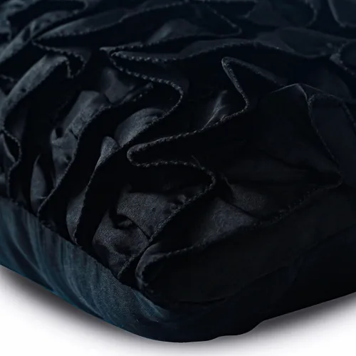 Vista 7 de Almohadas de diseñador, fundas rústicas con volados estilo vintage para almohadas.