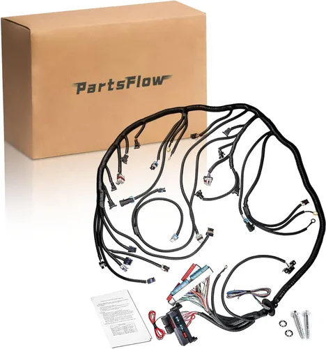 Vista 55 de PartsFlow Arnés de cableado universal extra largo de 12 circuitos Street Hot Rod Wire para Chevrolet Chevy Mopar para Ford Muscle Car, arnés