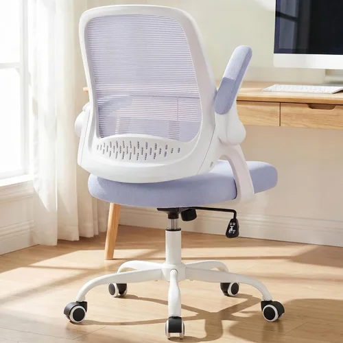 Vista 11 de NEO CHAIR Silla de oficina para computadora, silla de escritorio ergonómica para juegos, cómoda malla con brazos abatibles, soporte lumbar, ruedas