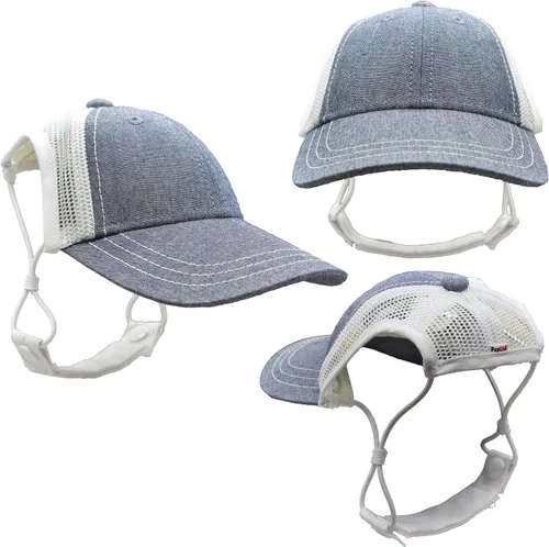 Vista 8 de PupLid Gorras de béisbol para perros, protección solar elegante de alta calidad para el perro moderno (XS, negro)