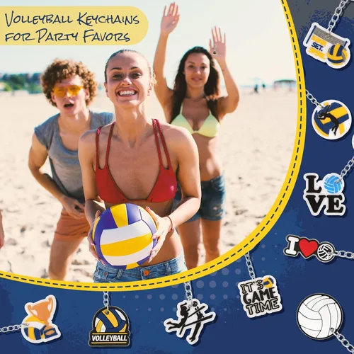 Vista 4 de Batiyeer Llaveros a Granel Artículos de Fiesta Llaveros de Pelota Deportiva Llaveros Divertidos Regalos para Suministros de Cumpleaños