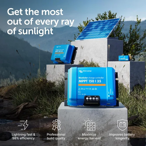 Vista 2 de Victron Energy BlueSolar MPPT Controlador de carga solar - Controladores de carga para paneles solares - 150V, 35 amperios, 12/24/36/48 voltios