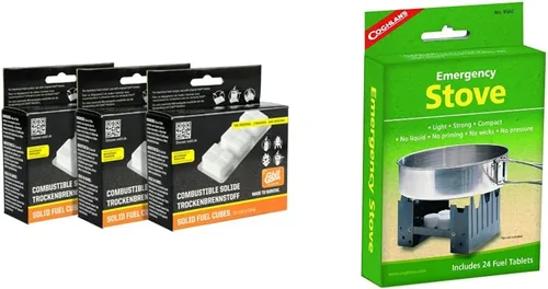 Vista 10 de Esbit Tabletas de combustible sólidas sin humo de 0.49 oz de 1300 grados para mochileros, campamentos y preparación de emergencia