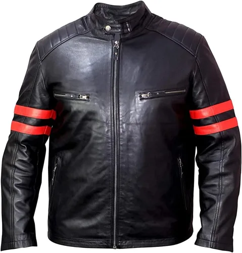 Vista 3 de ASNZ-72190999 - Chaqueta de piel de cordero para hombre, color negro