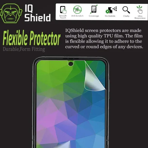 Vista 3 de IQShield Paquete de 2 protectores de pantalla para Samsung Galaxy Z Flip 3 5G (no vidrio), fácil de instalar, ultra fino, antiarañazos