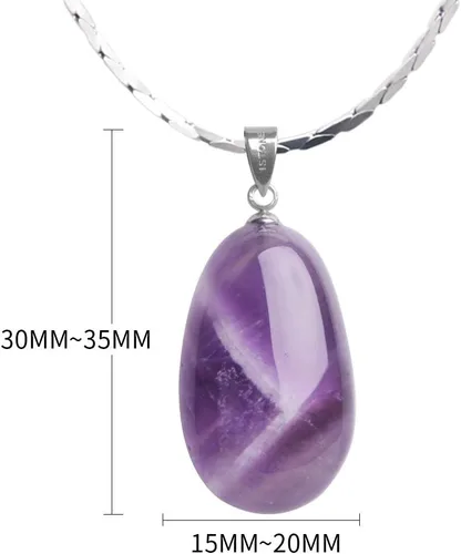 Vista 2 de iSTONE - Collar de plata de ley 925 con dije de lapislázuli para mujer, piedra preciosa natal con cadena de plata de 18 pulgadas