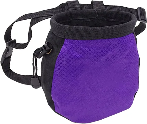 Vista 9 de Bolsas de tiza de escalada,Sin fugas Rock Climbing Strawstring Bag Drawstring Magnesia Sack,Equipo de equipo de escalada