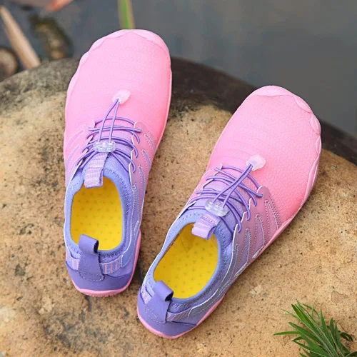 Vista 4 de YING LAN Zapatos de agua para hombres y mujeres, de secado rápido, antideslizantes, para la playa, natación, deportes acuáticos, buceo, vela, kayak