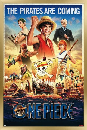 Vista 14 de Trends International Netflix One Piece - Póster de pared de una hoja, 14.72 x 22.37 pulgadas, versión enmarcada de madera de granero Versión