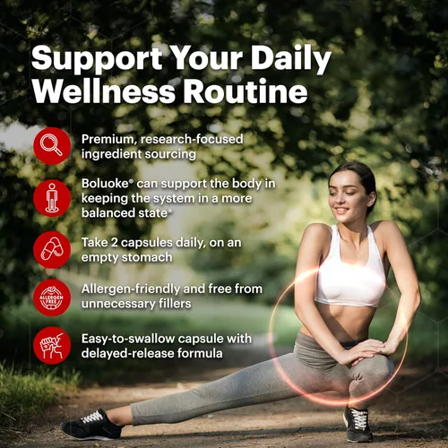 Vista 5 de Boluoke Canada RNA Lumbrokinase Enzyme Supplement - Fórmula de bienestar circulatorio tradicionalmente inspirada - Cápsulas de entrega dirigida - 30